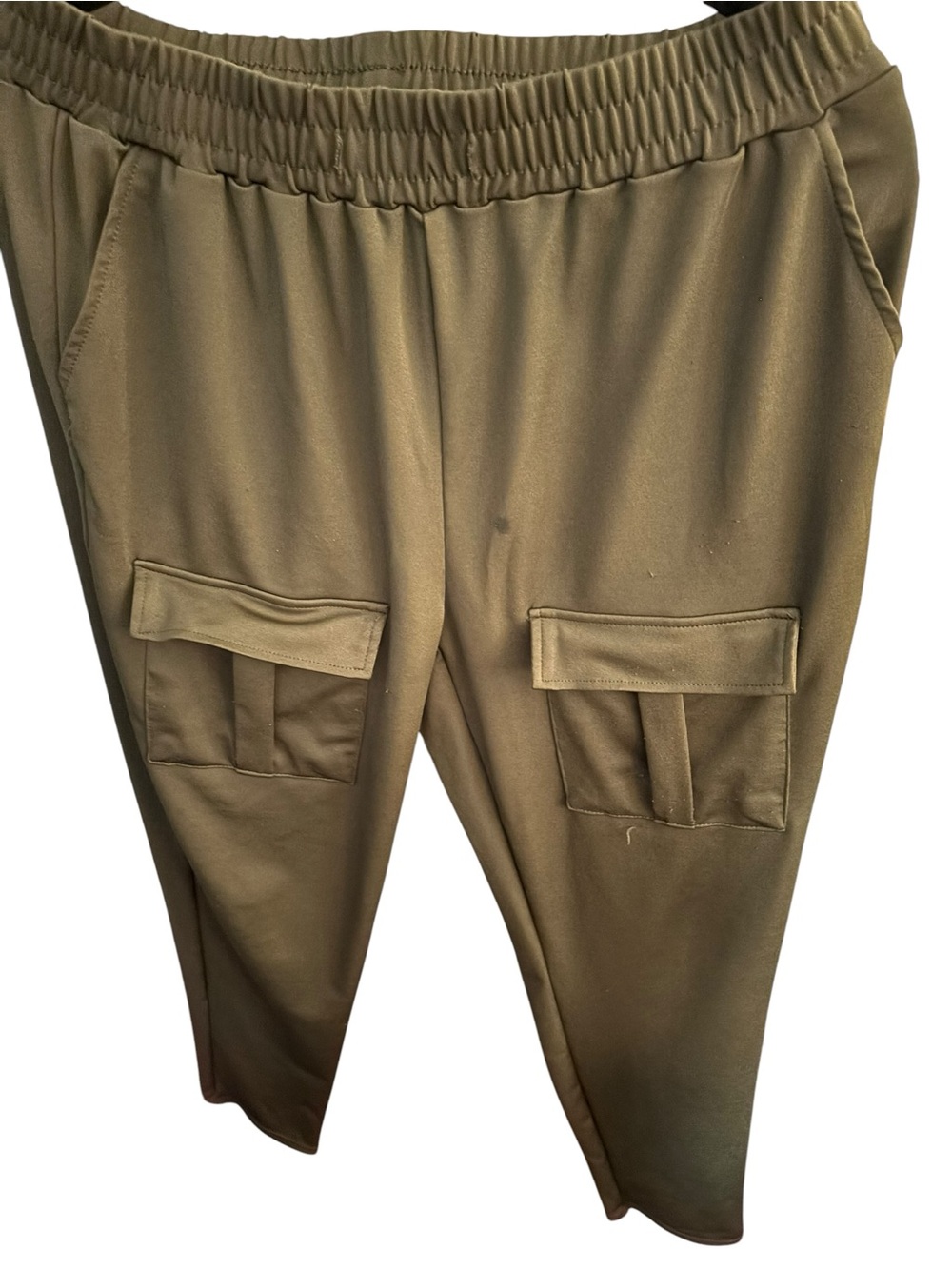 Avia Olive Cargo Jogger Pants with Flap Pockets